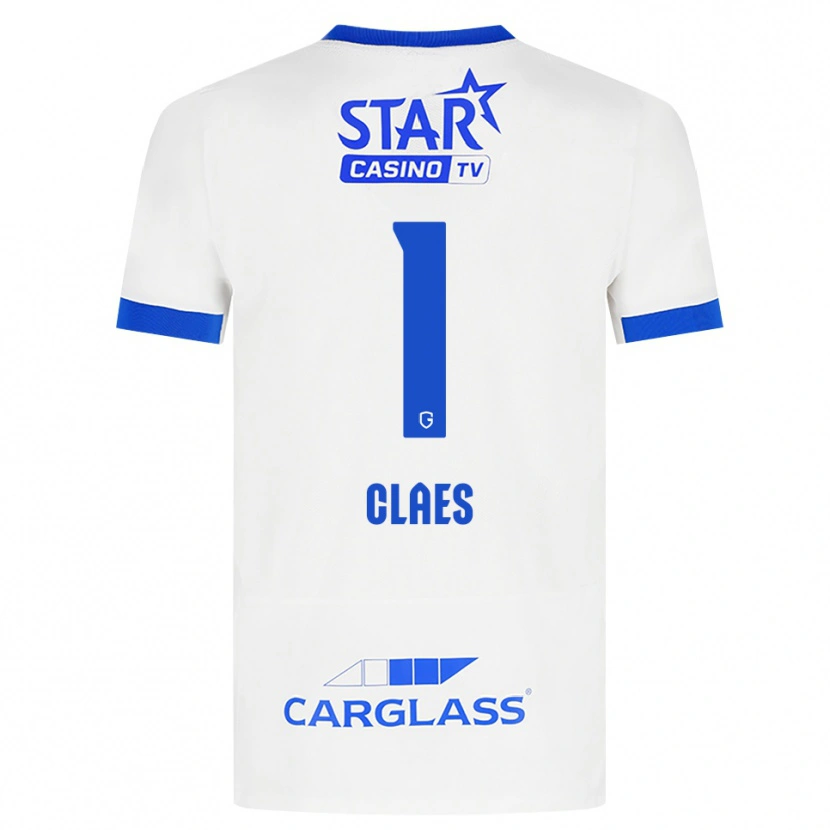 Danxen Donna Maglia Mirthe Claes #1 Bianco Blu Kit Gara Away 2026/27 Maglietta