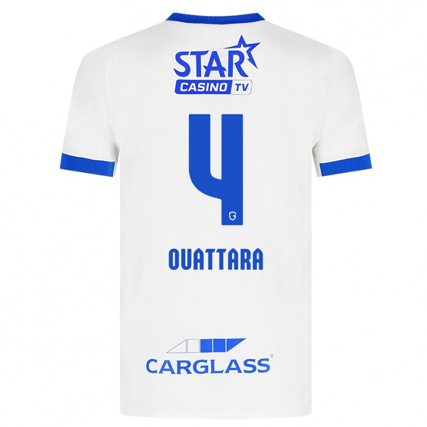 Danxen Donna Maglia Aziz Ouattara #4 Bianco Blu Kit Gara Away 2026/27 Maglietta