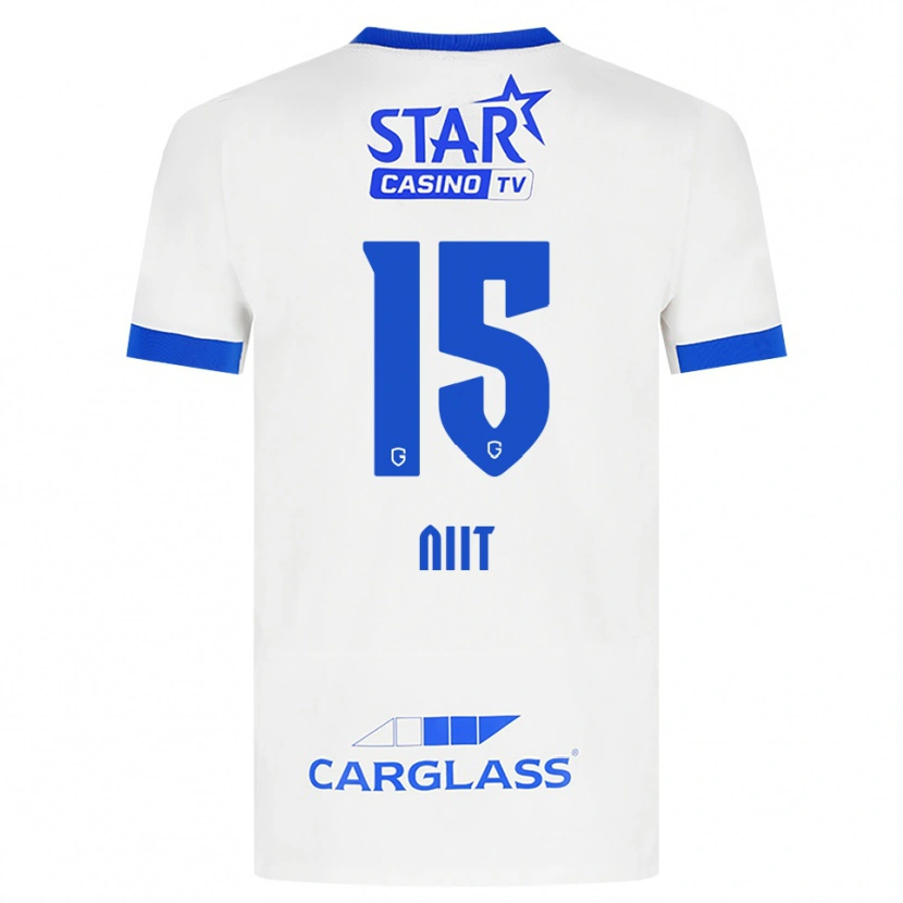 Danxen Donna Maglia Eva-Maria Niit #15 Bianco Blu Kit Gara Away 2026/27 Maglietta