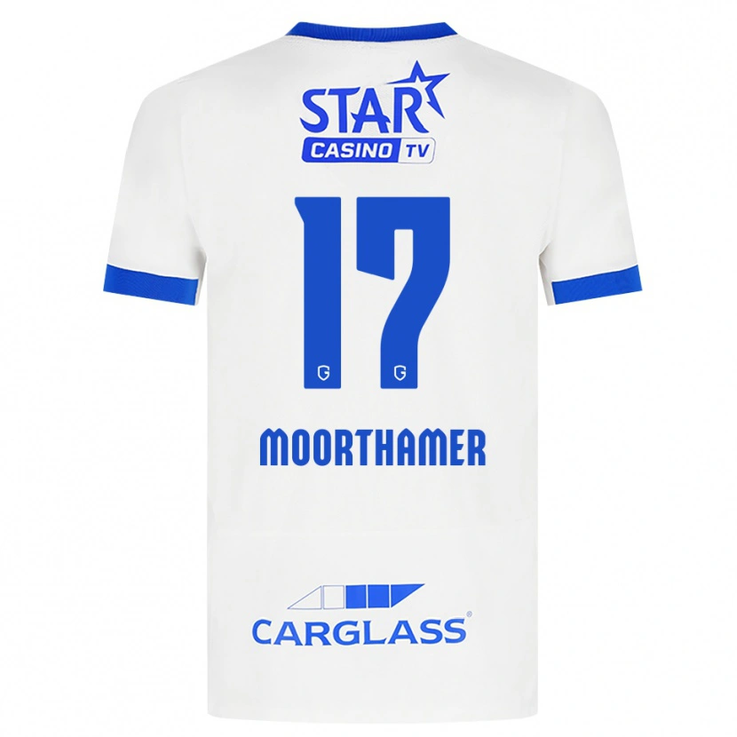 Danxen Donna Maglia Tinus Moorthamer #17 Bianco Blu Kit Gara Away 2026/27 Maglietta