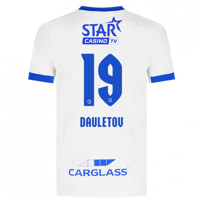 Danxen Donna Maglia Shakhmurat Dauletov #19 Bianco Blu Kit Gara Away 2026/27 Maglietta