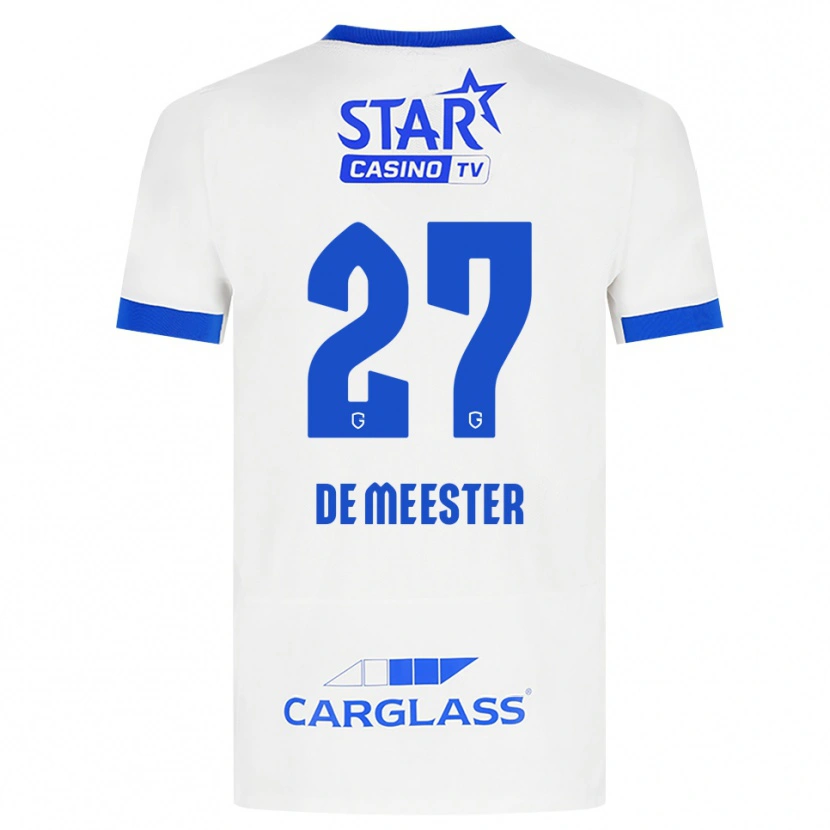 Danxen Donna Maglia Joyce De Meester #27 Bianco Blu Kit Gara Away 2026/27 Maglietta