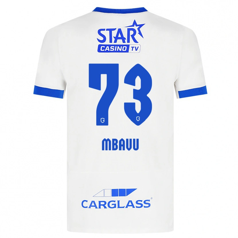 Danxen Donna Maglia Elie Mbavu #73 Bianco Blu Kit Gara Away 2026/27 Maglietta