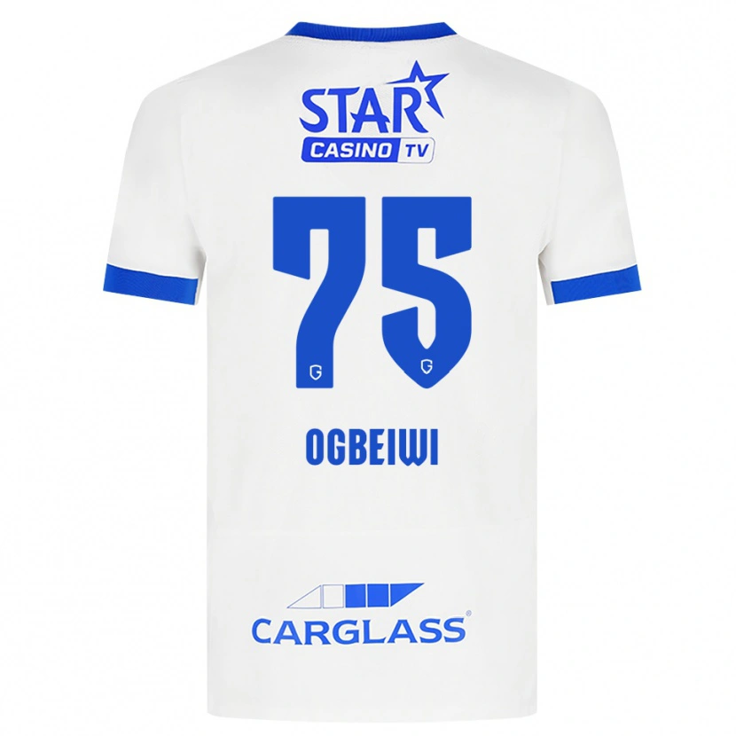 Danxen Donna Maglia Precious Ogbeiwi #75 Bianco Blu Kit Gara Away 2026/27 Maglietta