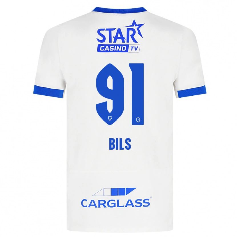 Danxen Donna Maglia Elise Bils #91 Bianco Blu Kit Gara Away 2026/27 Maglietta