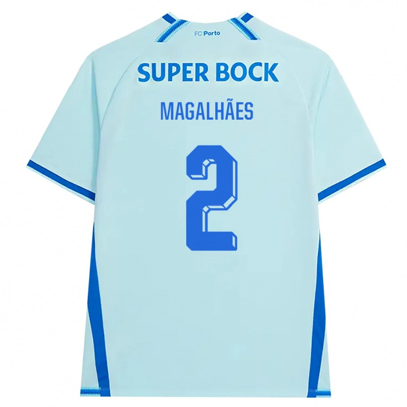Danxen Donna Maglia Rafael Magalhães #2 Azzurro Chiaro Blu Kit Gara Third 2026/27 Maglietta