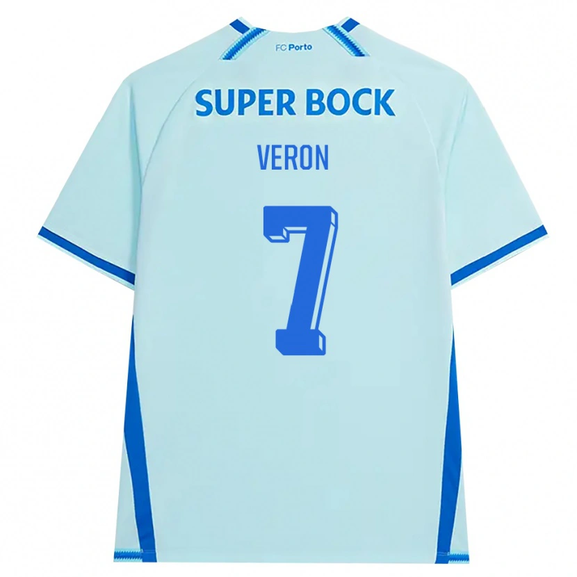Danxen Donna Maglia Gabriel Veron #7 Azzurro Chiaro Blu Kit Gara Third 2026/27 Maglietta