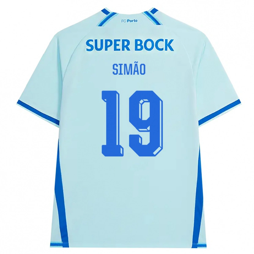 Danxen Donna Maglia Martim Simão #19 Azzurro Chiaro Blu Kit Gara Third 2026/27 Maglietta