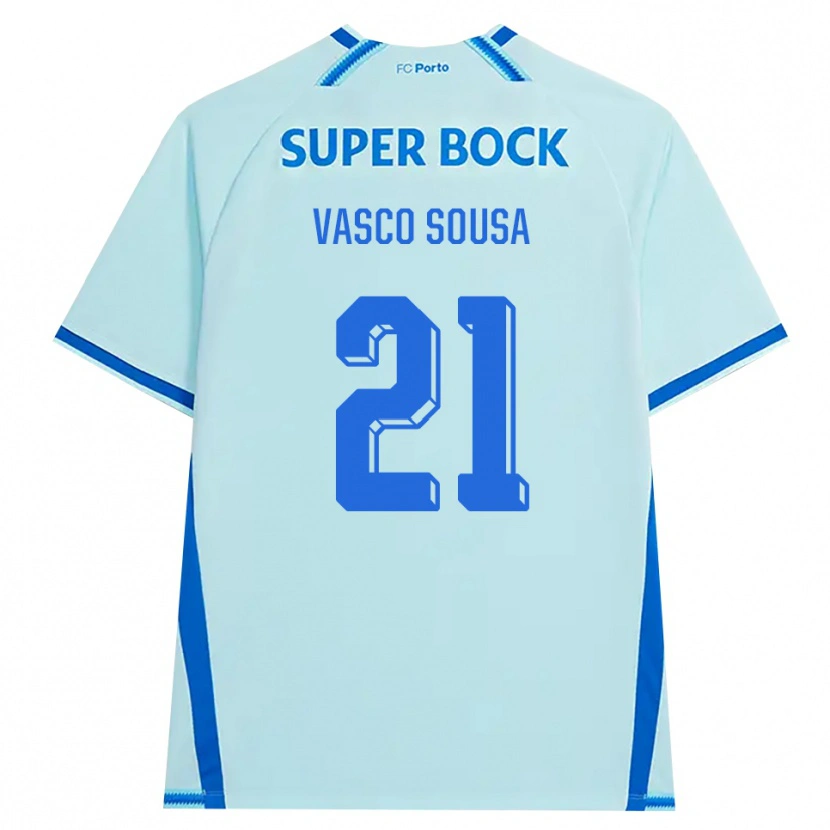 Danxen Donna Maglia Vasco Sousa #21 Azzurro Chiaro Blu Kit Gara Third 2026/27 Maglietta
