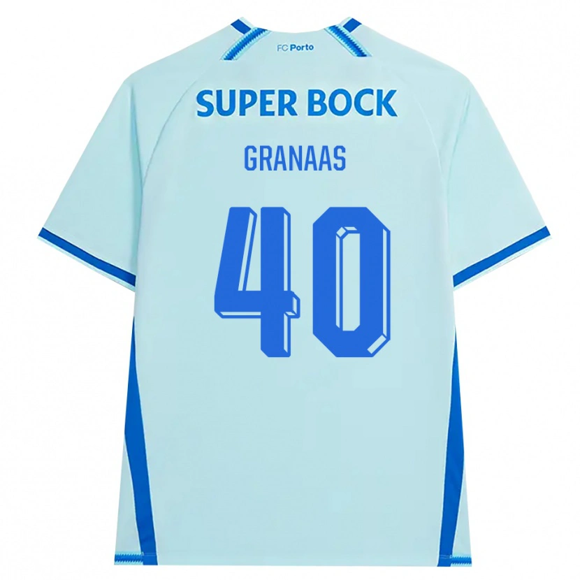 Danxen Donna Maglia Eirik Granaas #40 Azzurro Chiaro Blu Kit Gara Third 2026/27 Maglietta