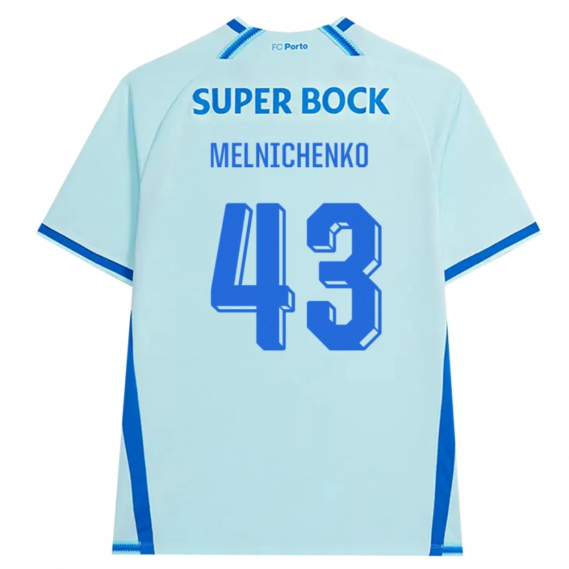 Danxen Donna Maglia Trofim Melnichenko #43 Azzurro Chiaro Blu Kit Gara Third 2026/27 Maglietta