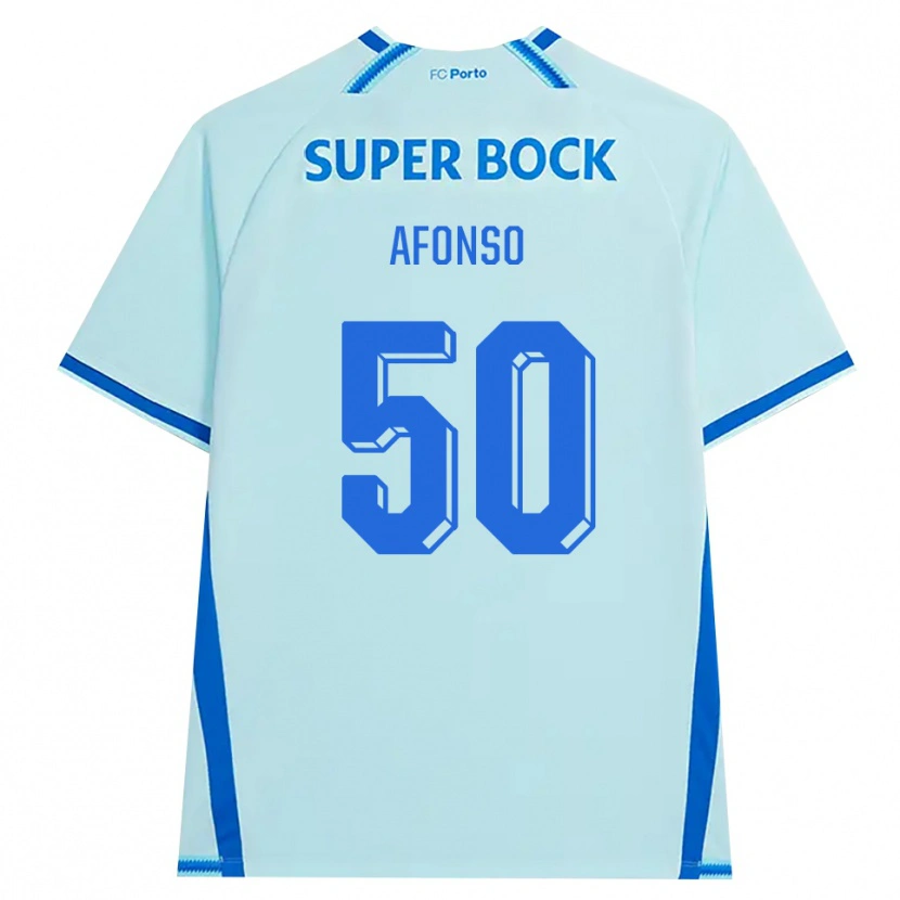 Danxen Donna Maglia João Afonso #50 Azzurro Chiaro Blu Kit Gara Third 2026/27 Maglietta