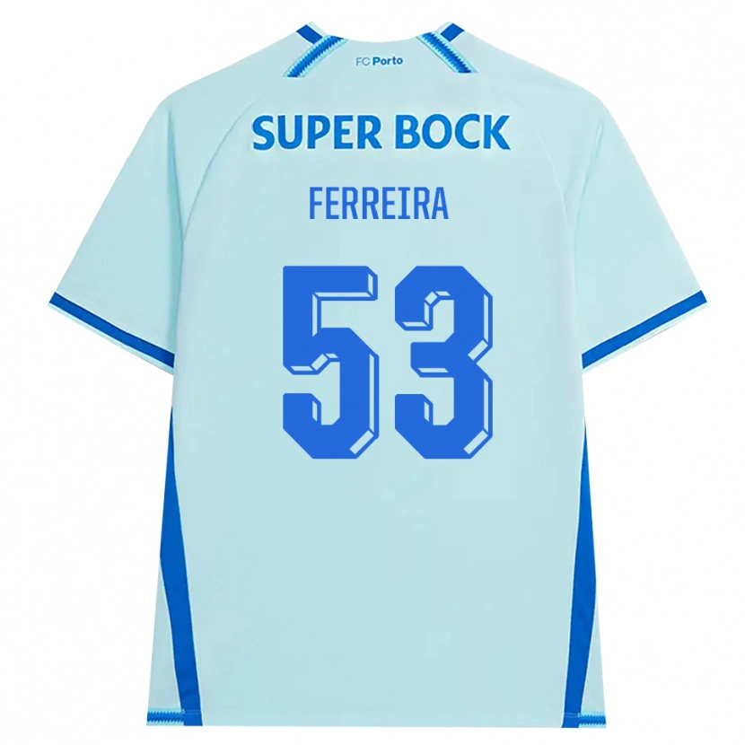 Danxen Donna Maglia Eduardo Ferreira #53 Azzurro Chiaro Blu Kit Gara Third 2026/27 Maglietta