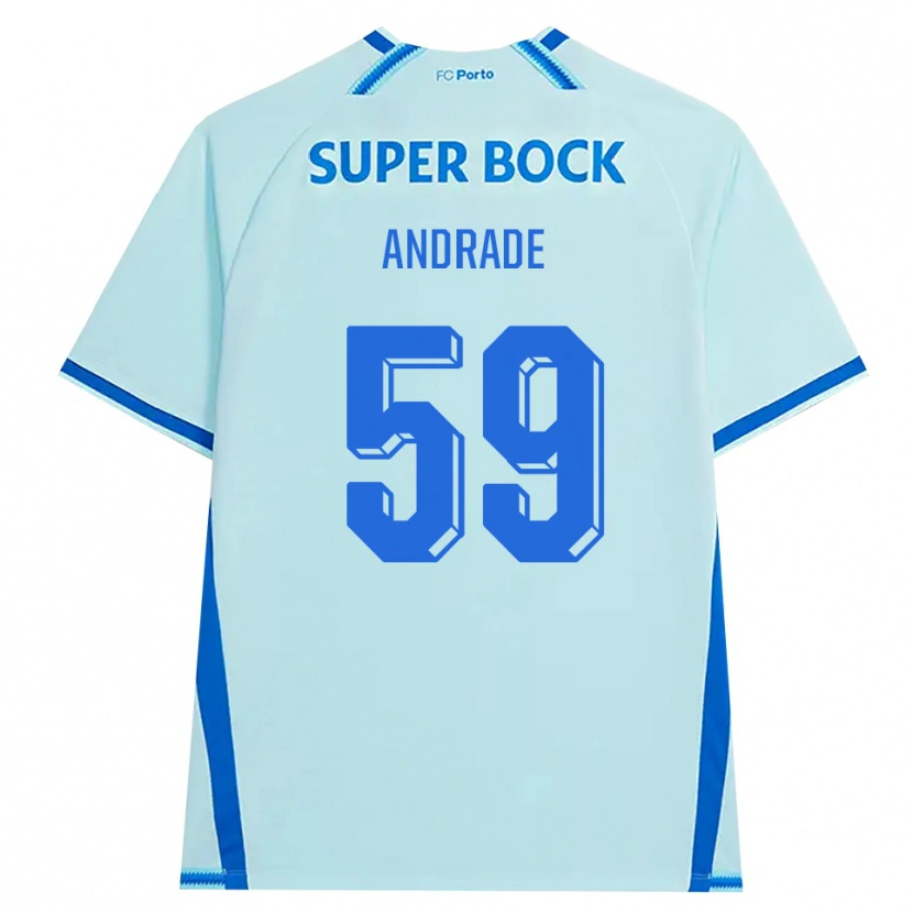 Danxen Donna Maglia Tiago Andrade #59 Azzurro Chiaro Blu Kit Gara Third 2026/27 Maglietta