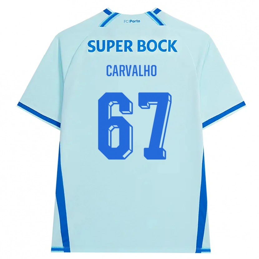 Danxen Donna Maglia Guilherme Carvalho #67 Azzurro Chiaro Blu Kit Gara Third 2026/27 Maglietta