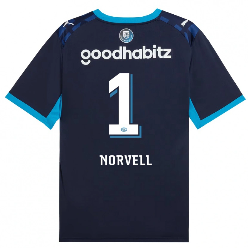 Danxen Donna Maglia Jaden Norvell #1 Blu Dodger Blu Reale Kit Gara Third 2026/27 Maglietta