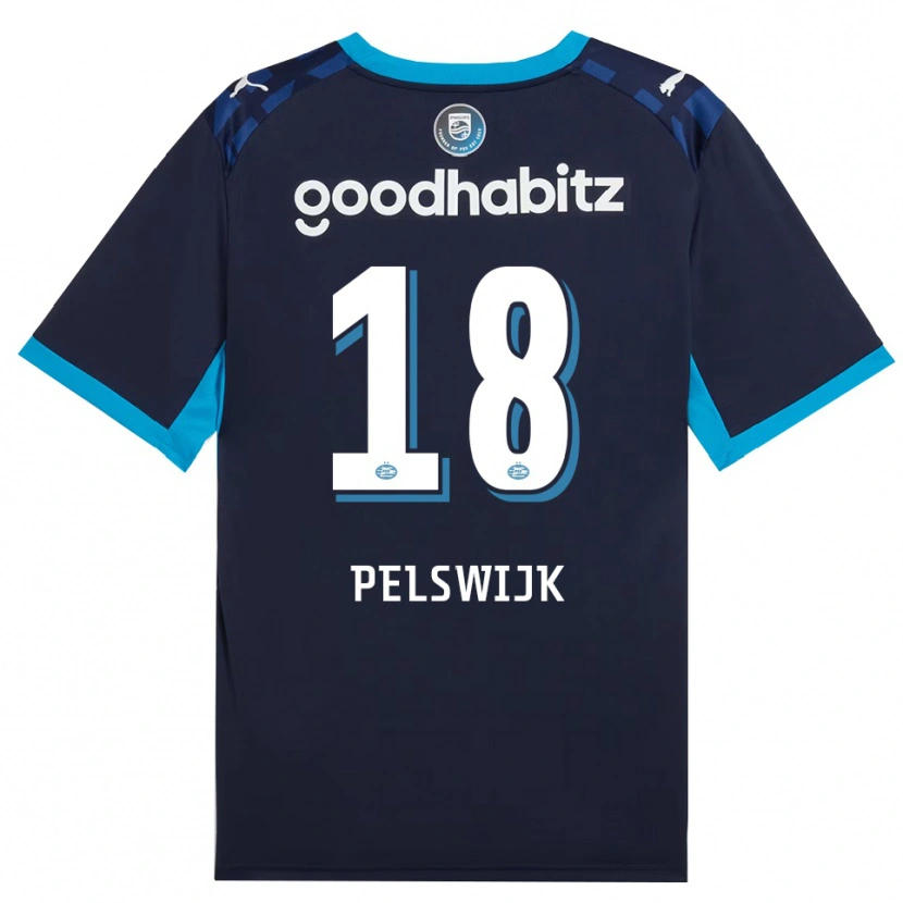 Danxen Donna Maglia Xavinhjo Pelswijk #18 Blu Dodger Blu Reale Kit Gara Third 2026/27 Maglietta