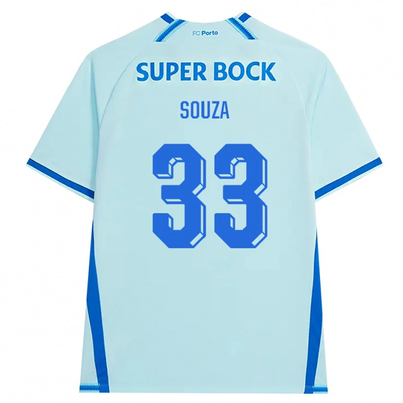 Danxen Donna Maglia João Victor De Souza Menezes #33 Azzurro Chiaro Blu Kit Gara Third 2026/27 Maglietta
