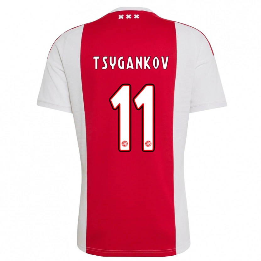 Danxen Donna Maglia Viktor Tsygankov #11 Rosso Bianco Giallo Kit Gara Home 2026/27 Maglietta