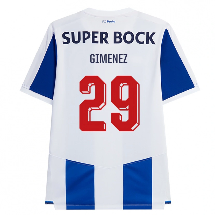Danxen Donna Maglia Santiago Gimenez #29 Blu Bianco Rosso Kit Gara Home 2026/27 Maglietta