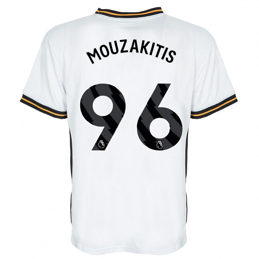 Danxen Donna Maglia Christos Mouzakitis #96 Bianco Arancione Nero Kit Gara Away 2026/27 Maglietta