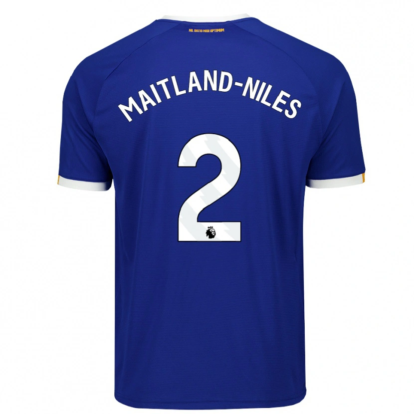 Danxen Bambino Maglia Ainsley Maitland-Niles #2 Blu Bianco Giallo Kit Gara Home 2026/27 Maglietta