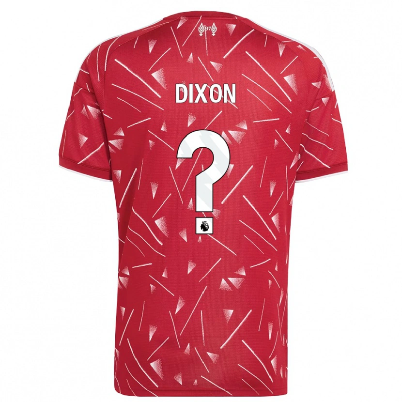 Danxen Bambino Maglia Joseph Dixon #0 Bianco Rosso Kit Gara Home 2026/27 Maglietta
