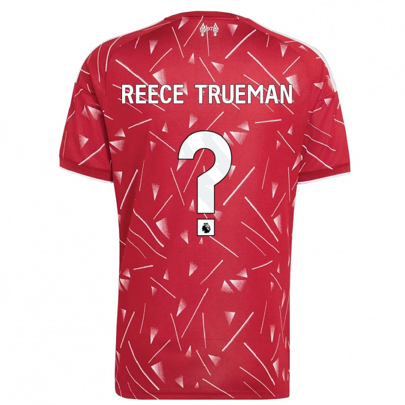 Danxen Bambino Maglia Reece Trueman #0 Bianco Rosso Kit Gara Home 2026/27 Maglietta