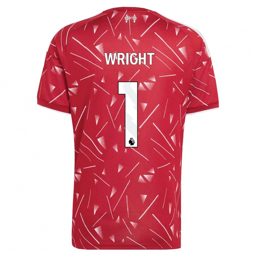 Danxen Bambino Maglia Matty Wright #1 Bianco Rosso Kit Gara Home 2026/27 Maglietta