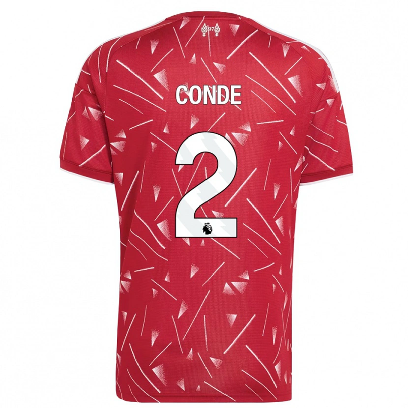 Danxen Bambino Maglia Lenix Conde #2 Bianco Rosso Kit Gara Home 2026/27 Maglietta