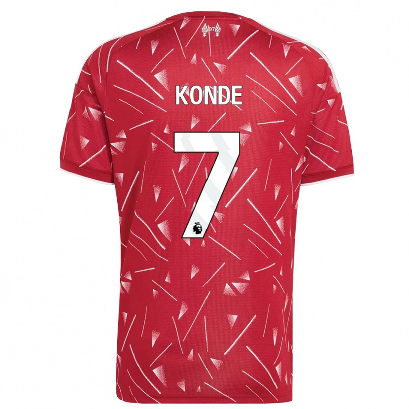 Danxen Bambino Maglia Isaac Konde #7 Bianco Rosso Kit Gara Home 2026/27 Maglietta