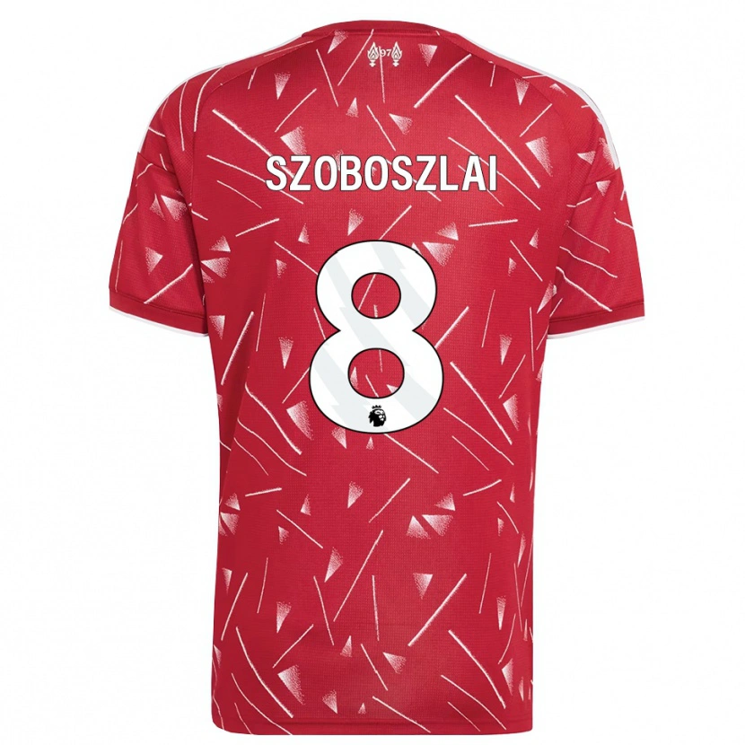 Danxen Bambino Maglia Dominik Szoboszlai #8 Bianco Rosso Kit Gara Home 2026/27 Maglietta