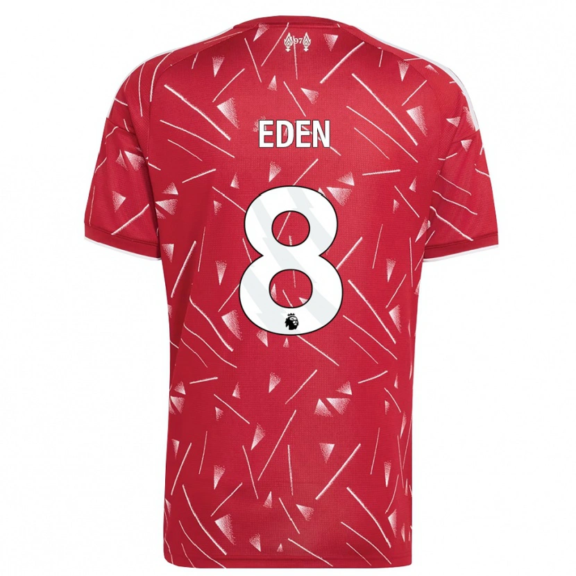 Danxen Bambino Maglia Luca Eden #8 Bianco Rosso Kit Gara Home 2026/27 Maglietta