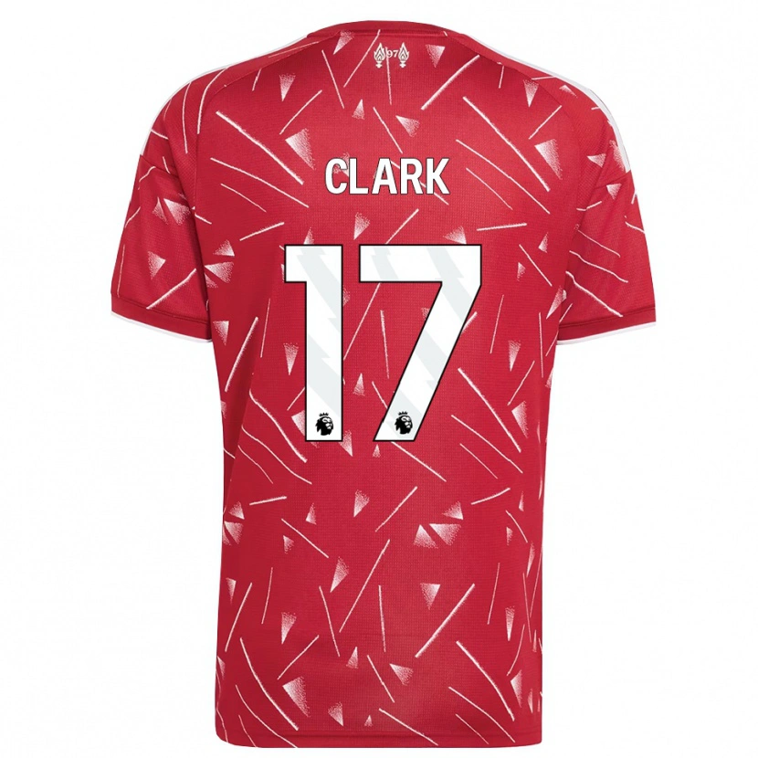 Danxen Bambino Maglia Jenna Clark #17 Bianco Rosso Kit Gara Home 2026/27 Maglietta