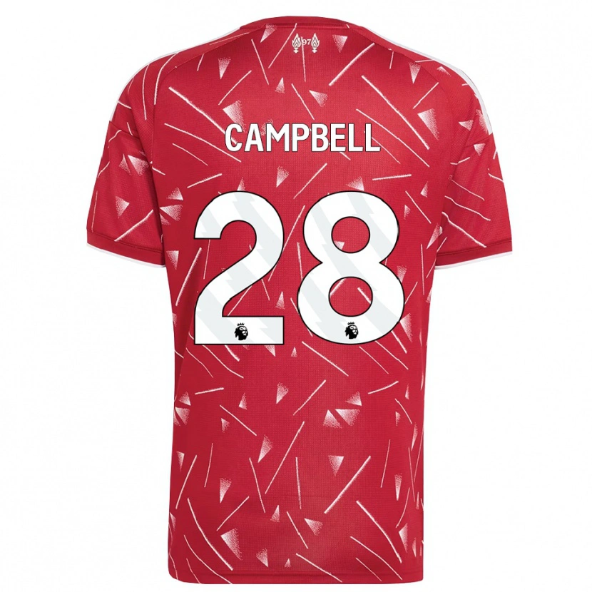 Danxen Bambino Maglia Megan Campbell #28 Bianco Rosso Kit Gara Home 2026/27 Maglietta