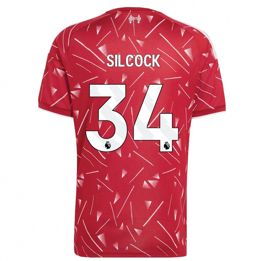 Danxen Bambino Maglia Hannah Silcock #34 Bianco Rosso Kit Gara Home 2026/27 Maglietta