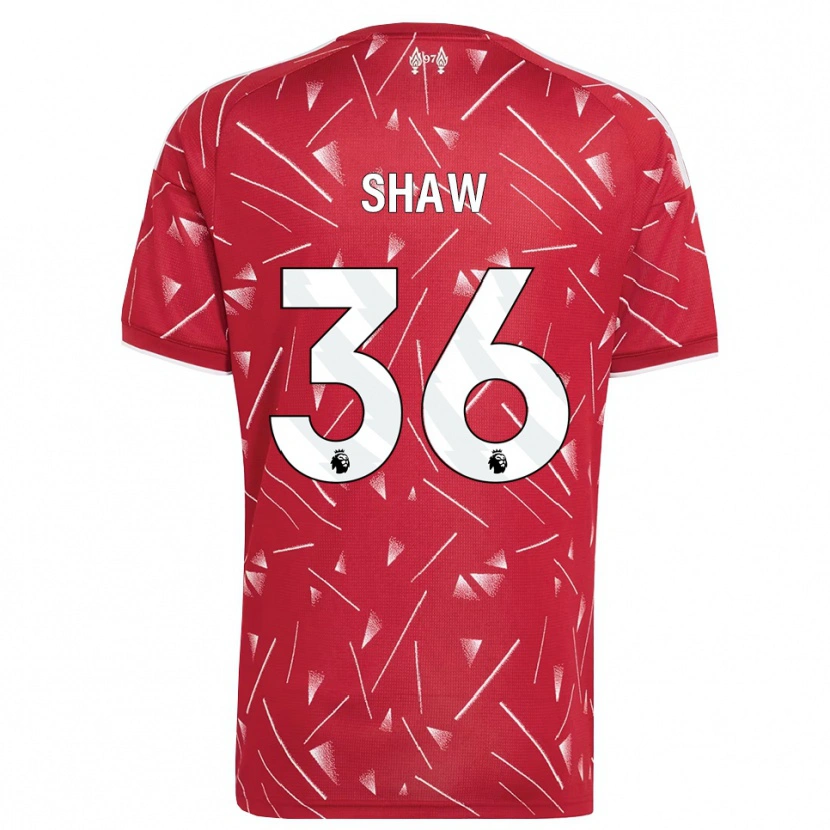 Danxen Bambino Maglia Zara Shaw #36 Bianco Rosso Kit Gara Home 2026/27 Maglietta