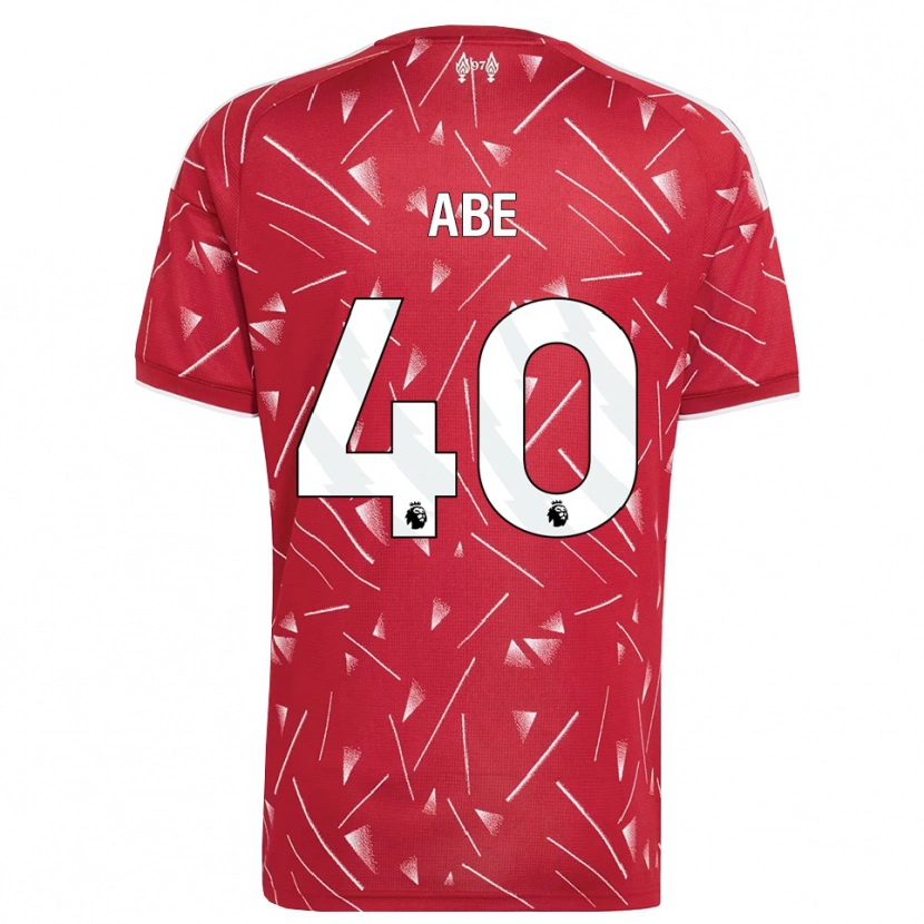 Danxen Bambino Maglia Joshua Abe #40 Bianco Rosso Kit Gara Home 2026/27 Maglietta