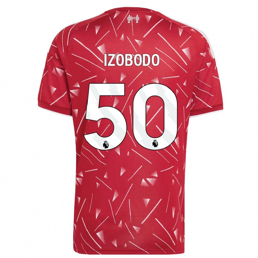 Danxen Bambino Maglia Elijah Izobodo John #50 Bianco Rosso Kit Gara Home 2026/27 Maglietta
