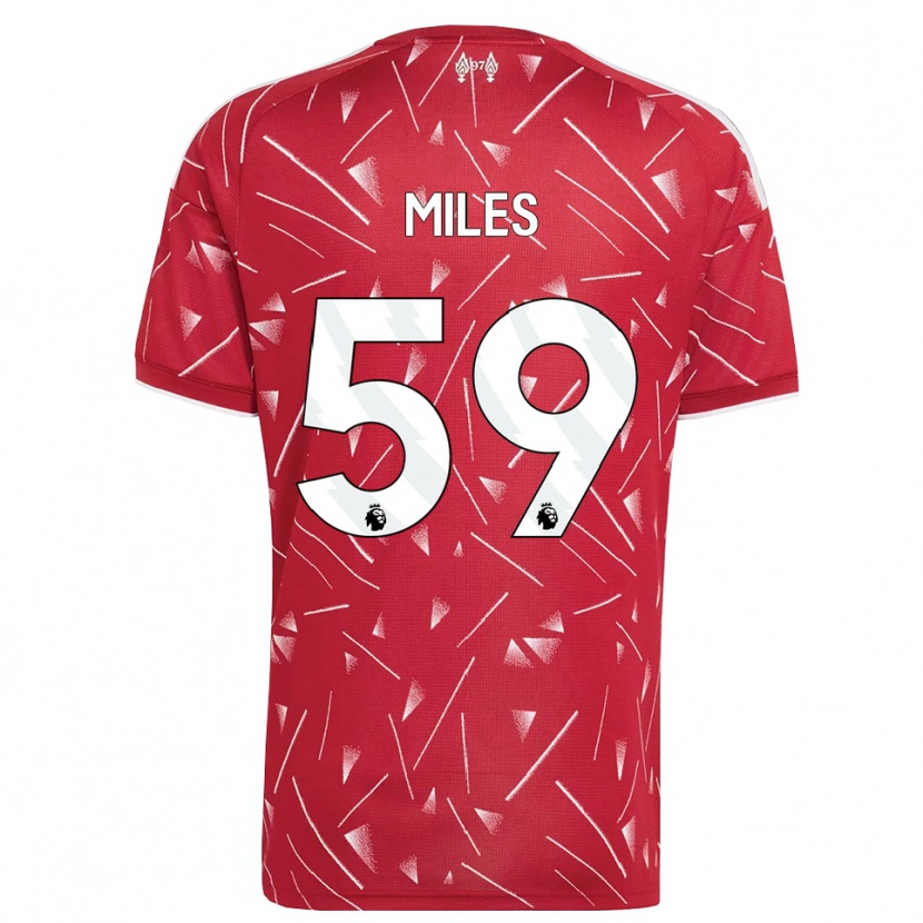 Danxen Bambino Maglia Terence Miles #59 Bianco Rosso Kit Gara Home 2026/27 Maglietta