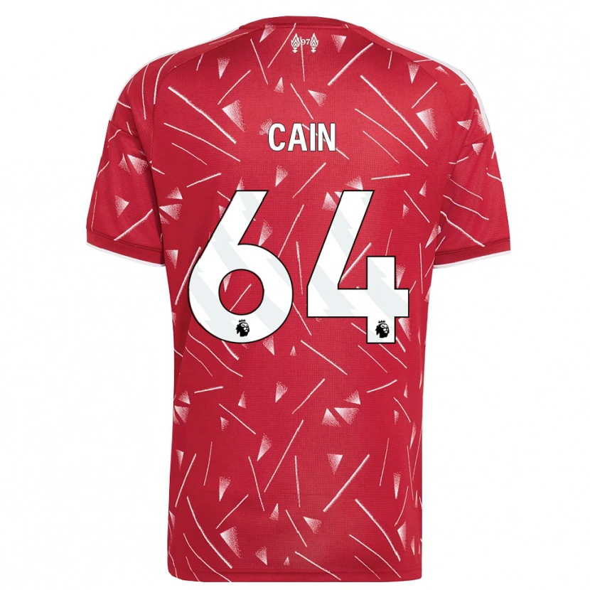 Danxen Bambino Maglia Jake Cain #64 Bianco Rosso Kit Gara Home 2026/27 Maglietta