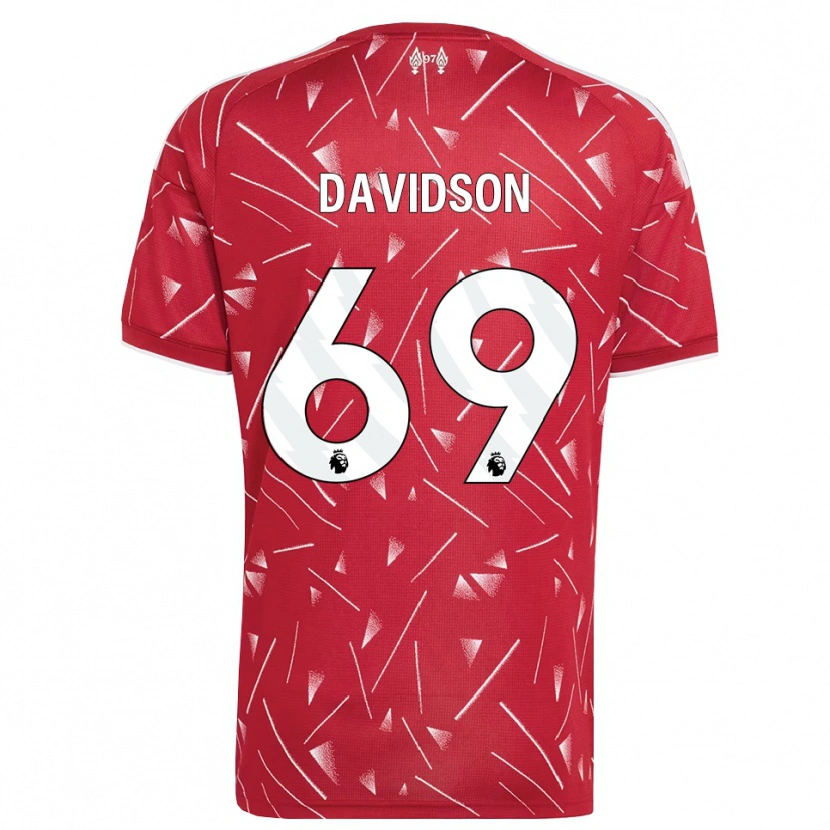 Danxen Bambino Maglia Josh Davidson #69 Bianco Rosso Kit Gara Home 2026/27 Maglietta