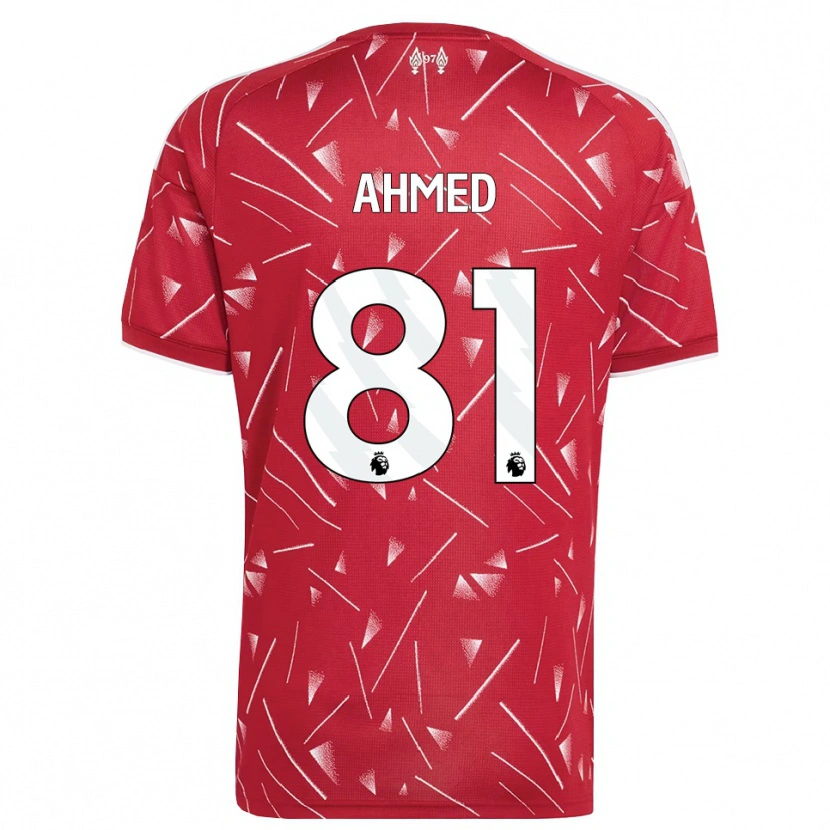 Danxen Bambino Maglia Karim Ahmed #81 Bianco Rosso Kit Gara Home 2026/27 Maglietta