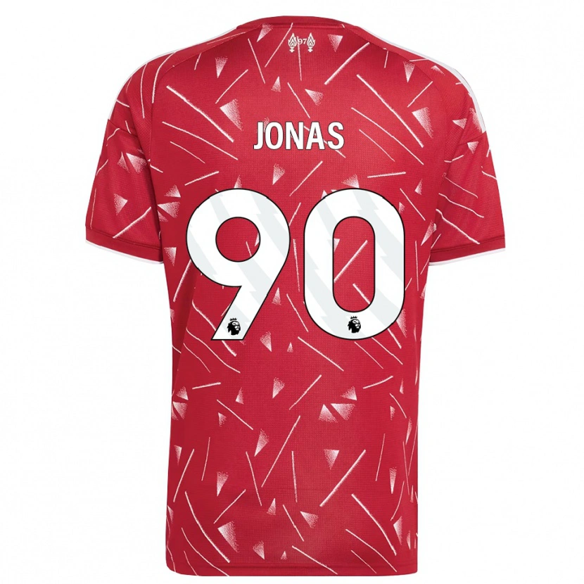 Danxen Bambino Maglia Lee Jonas #90 Bianco Rosso Kit Gara Home 2026/27 Maglietta