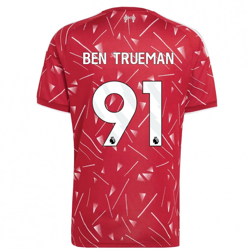 Danxen Bambino Maglia Ben Trueman #91 Bianco Rosso Kit Gara Home 2026/27 Maglietta