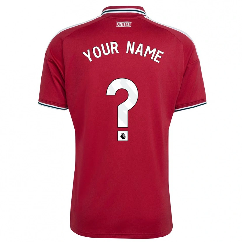 Danxen Bambino Maglia Il Tuo Nome #0 Rosso Giallo Bianco Kit Gara Home 2026/27 Maglietta