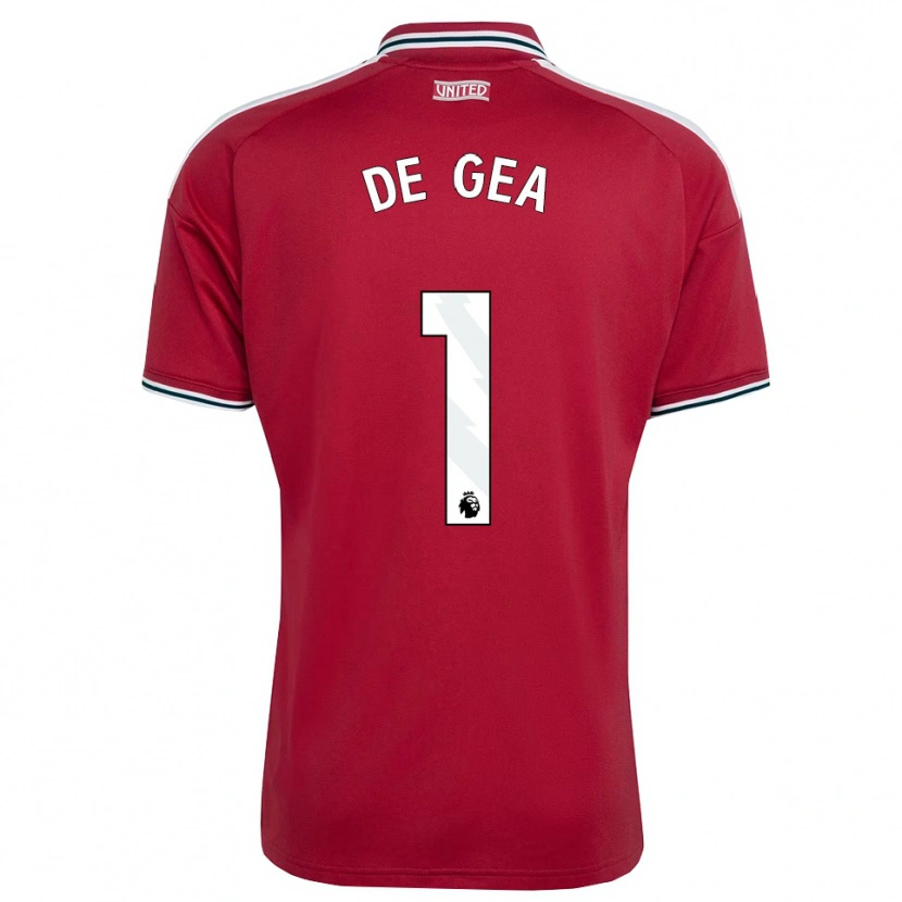 Danxen Bambino Maglia David De Gea #1 Rosso Giallo Bianco Kit Gara Home 2026/27 Maglietta