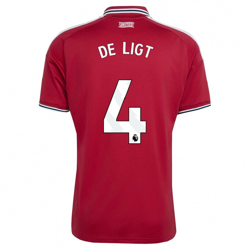 Danxen Bambino Maglia Matthijs De Ligt #4 Rosso Giallo Bianco Kit Gara Home 2026/27 Maglietta