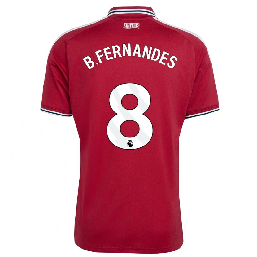 Danxen Bambino Maglia Bruno Fernandes #8 Rosso Giallo Bianco Kit Gara Home 2026/27 Maglietta