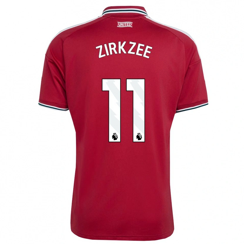 Danxen Bambino Maglia Joshua Zirkzee #11 Rosso Giallo Bianco Kit Gara Home 2026/27 Maglietta